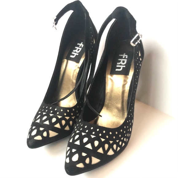 Fru designer stiletto heels in off white & black - Picture 9 of 10